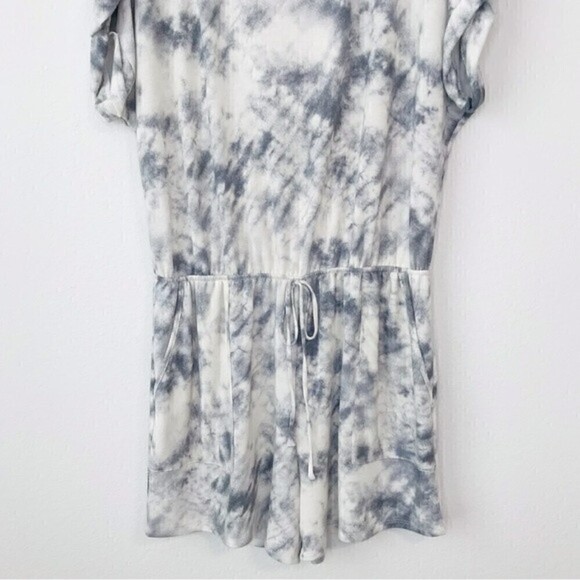 New! Gilli Tie Dye Jersey Short Sleeve Stretchy Comfy Lounging Casual Romper - Picture 7 of 16